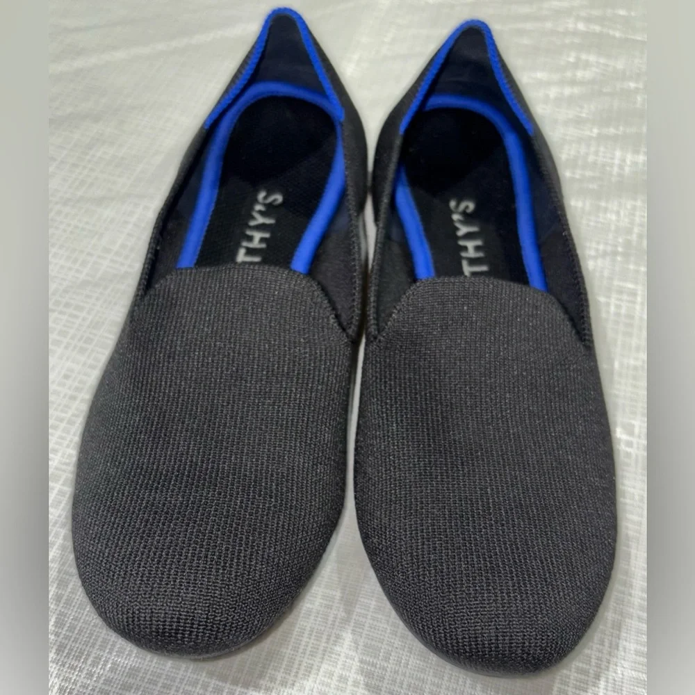 Rothy’s Sz 7.5 Black Washable Pointed Toe Ballerina Flats - Picture 6 of 11